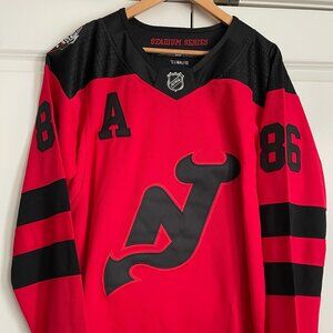 Men's New Jersey Devils Jack Hughes Stadium Series Jersey